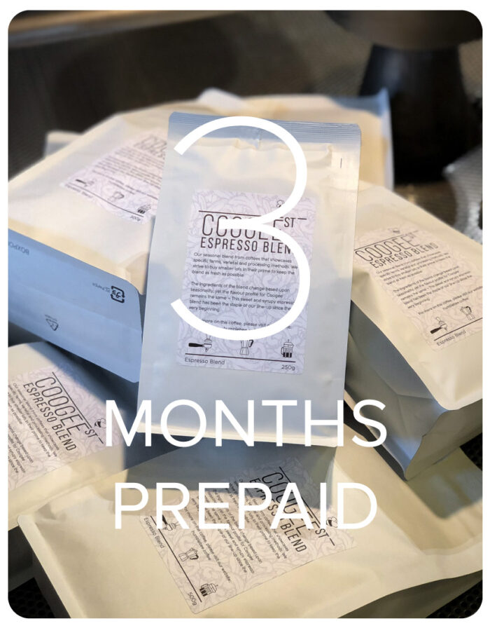 Coogee Street Espresso Blend - 3 Months Prepaid